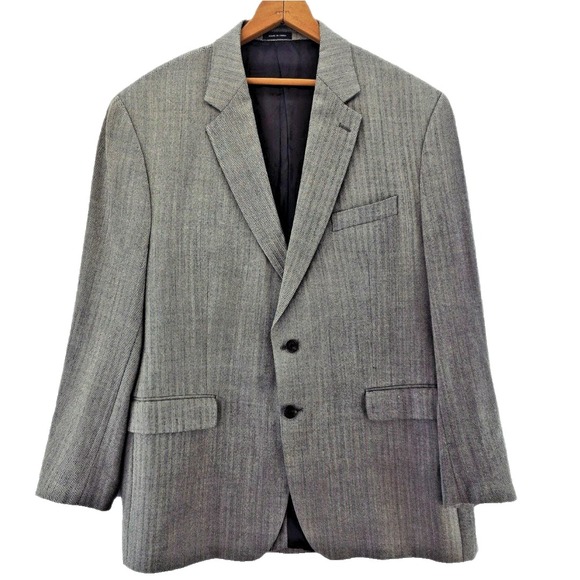 Ralph Lauren Blazer Mens‎ 46R Herringbone Silk Wool Sport Coat Jacket Dillard's